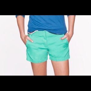 J Crew Mint Green Chino Shorts